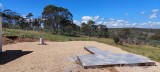 After a final wet down concrete is finished