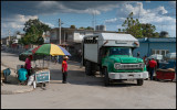 Truck converted for passenger transport