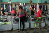 Inside a women clothing shop