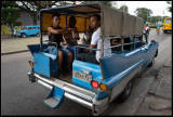 Old american car converted for transportation