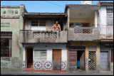 Man on balcony in Santa Clara