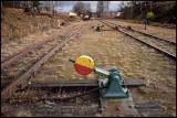 Mechanical line switch gear on 891 mm railway track