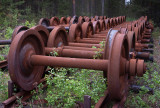 Old railway wheels