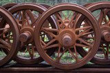 Old railway wheels