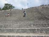 We climb to the top - 141 feet - completed in AD800 but its still the tallest building in Belize