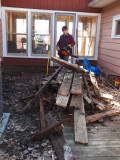 ...So I Put Eve To Work Tearing Up The Rotted Walkway Out Back.