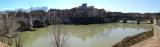 180 degree panoramic view of the Tevere (Tiber)