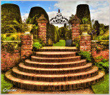 Steps & Gate into The Yew Garden