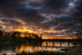 Black Bridge - Winter Sunset