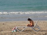 At the beach or pool