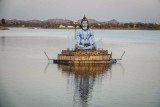 Statue of Lord Shiva in the Gaib Sagar Lake