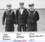 1957, APRIL - BRUCE EVANS, RODNEY 271 CLASS.  E. JTO MARTIN BOLAND, JTO BRADLEY, JTO DAVE MALLETT..jpg