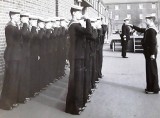 1960 - RICHARD WYATT, HAWKE, 170 CLASS, PIPING THE CAPT. ABOARD..jpg