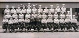 1963, 11TH MARCH - NORMAN HUNT, CPO FIELDS, JI BELL, I AM FAR LEFT MIDDLE ROW - PHOTO.