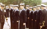 1971, 9TH FEBRUARY - JOHN TAYLOR, CPO BOWEN, I AM FRONT ROW 2ND FROM RIGHT.