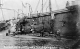 1906 - SUBMARINES ALONGSIDE HMS GANGES, FORMALLY HMS MINATOUR..jpg