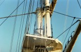 1988 - DICKIE DOYLE, SHOWING THE TOP OF THE LOWER MAST, ORIGINALLY HMS CORDELIAS LOWER FOREMAST.JPG