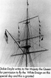 1988 - DICKIE DOYLE, THE WHITE ENSIGN BEING FLOWN ON COMPLETION OF THE REFURBISHMENT OF THE MAST.JPG