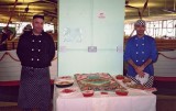 2005, DICKIE DOYLE, THE FISH CAKE FOR PAKEFIELD REUNION WITH THE CHEF'S WHO MADE IT, TAKEN BY SUE WESLEY THE V/CHAIRMAN'S WIFE