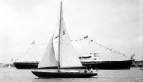 1961, 21ST JULY - PETER BONNER, ROYAL YACHT, DRESSED OVERALL OFF SHOTLEY.jpg