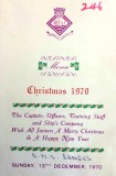 1970, 7TH OCTOBER - PETER COTTINGHAM, 21 RECR.,ANNEXE, LEANDER, THEN RODNEY, 21 CLASS, XMAS MENU, 11A..jpg