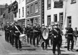 1950 - MAXIE BEARE RM, GANGES ROYAL MARINE BAND MARCHING THROUGH HARWICH.jpg