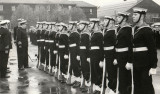 1967, 17TH APRIL - MAX WALL, 92 RECR., DRAKE, 37 MESS, GUARD BEING INSPECTED BY THE CAPTAIN.jpg