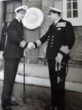 1962 - JOHN WABY, CAPT. J.R. GOWER, DSC HANDING OVER TO CAPT. C.P. NORMAN DSO, DSC.jpg