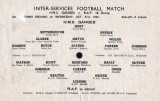 1945, 31ST OCTOBER - INTER SERVICES FOOTBALL MATCH, GANGES V R.A.F.