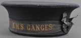 1972 - JOHN CHARLTON, 33 RECR., GANGES CAP AND TALLY, NOTE FULLSTOP AFTER GANGES, MAKERS SANDERS AND BRIGHTMAN OF LUTON.jpg
