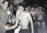 1966, 21ST FEBRUARY - GARY FAULKNER, RODNEY, 21 CLASS, RECEIVING A SWIMMING TROPHY FROM CAPT. WATSON.jpg