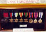 UNDATDED - DAVID RYE, EX GANGES BOY, LEADING SEAMAN, J.J. MAGENNIS'S REPLICA MEDALS IN THE GANGES MUSEUM.jpg