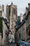 Bourges; the cathedral viewed from relatively far. 