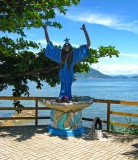 Ribeiro da Ilha; the Iemanj goddess statue. 