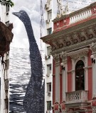 Praa 15 de Novembro, painting homage to the poet Cruz e Souza (known as the Black Swan).