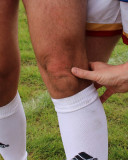Ross Shows His Commitment By Getting Some Dirt On His Knee