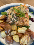 Salmon and roasted potatoes 