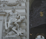 Hofburg Palace gate statues 