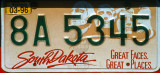 S. Dakota licence plate depicts Mt Rushmore