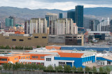Looking north across the International School of Ulaanbaatar to the city centre