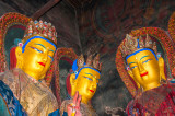 Buddha effigies in the chapels of the Pelkhor Chode Monastery, Gyantse 
