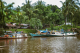 Sleepy river port at Pomako, near Timika, West Papua