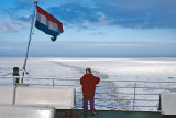 MV Friesland crossing the frozen Wadden Sea - MS Friesland steekt bevroren Waddenzee over