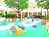 a childrens playground in a public housing estate 