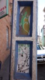 Light pole art in downtown Antananarivo