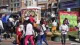 Costumed characters in Analakely Market