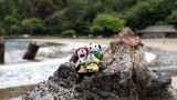 The Pandafords visiting Hana Bay Beach Park