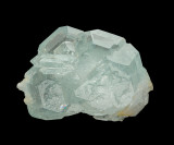 Beryl var. Aquamarine, tabular crystals, 5 cm, from Xuebaoding Mountain near Pingwu, Sichuan Province, China