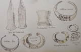 Fernand Grébert illustration of brass and copper neck rings and bracelets