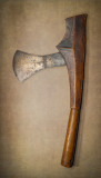 Fang axe with decorated blade, 42 cm